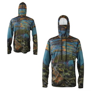 เสื้อฮู้ดดี้ตกปลาผู้ชายผ้าสแปนเด็กซ์/คอตตอน คุณภาพระดับโปร แขนยาว ระบายอากาศได้ดี กันน้ำ แห้งเร็ว สวมใส่สบาย ทนทาน ด้านหน้า - Product Image 6