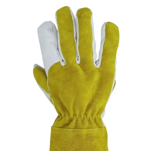 High Quality Canadian Rigger Safety Work Gloves Anti-Slip Anti-Static Comfortable Goat Grain <b>Cow</b> Split Leather Performance - Product Image 5