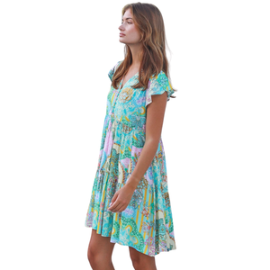 Vestido Mini Casual Estampado para Mujer, Ropa de Playa para Vacaciones - Product Image 2
