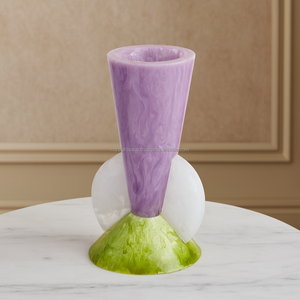 Premium Resin Vase <b>Flower</b> Pot Decorative Planter Luxury Modern Home Decor Indoor Outdoor Plant Pot <b>Display</b> Item - Product Image 2