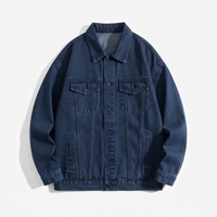 Veste Homme 100% Coton Automne Col Montant Fermeture Éclair Style Punk Coupe-Vent Imperméable Respirante Écologique Décontractée Teinte en Fil