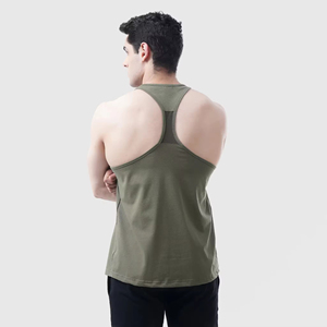 Débardeur de sport pour homme à séchage rapide, coupe ajustée, design personnalisé, idéal pour les entraînements et les activités physiques - Product Image 3