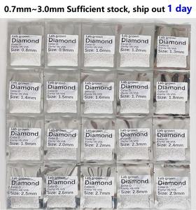 เพชรเมลีทรงกลมเจียระไนแบบบริลเลียนท์ ผลิตในห้องปฏิบัติการด้วยกระบวนการ HPHT ขนาด 1.0 มม. ถึง 3.2 มม. สีขาว ความสะอาดระดับ VVS VS เพชรสังเคราะห์แบบเม็ดเดี่ยวสำหรับทำเครื่องประดับ - Product Image 4