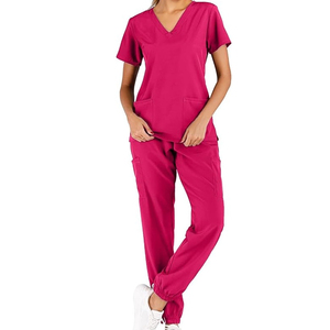 Comfortable Medical Nursing <b>Scrub</b> Jumpsuit Uniform Sets Custom Logo Women Long Sleeve Stretchy Plus Size Fashion <b>Nurse</b> Wear - Product Image 1