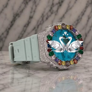 Excellent Quality Fashion Moissanite Diamond Watch for Men Women Stainless Steel Jewelry Watch Available At Discounted Price - Product Image 3