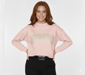 Wholesale Embroidered Tie-Dyed Printed Knitted 100% Cotton Solid Mock Neck <b>Women's</b> Autumn/Winter Oversized Sweatshirt Front Logo - Product Image 2