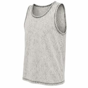 Débardeur pour homme à col rond sans manches, style vintage, couleur unie, tricoté, coupe décontractée, finition délavée, 100% coton, débardeurs pour homme - Product Image 2
