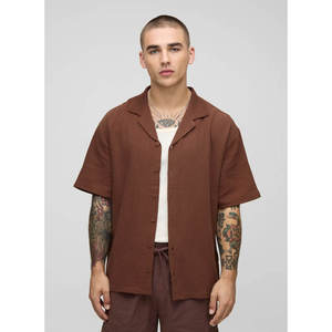 Chemise à manches courtes pour homme avec poche, impression à la demande, livraison directe, chemise habillée imprimée - Product Image 1