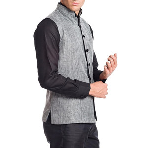 Chaleco de boda con cuello mandarín para hombre, producto de moda, ligero y cómodo, chaleco para hombre con MOQ bajo. - Product Image 2