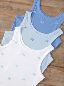 Débardeur à col rond pour femme avec motif brodé, en polyester/coton respirant, séchage rapide, décontracté - Product Image 1