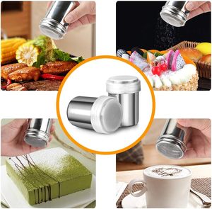 Salière et poivrière en acier inoxydable avec poignée Distributeur d'épices multifonctionnel Écologique Passe au lave-vaisselle 10oz - Product Image 4