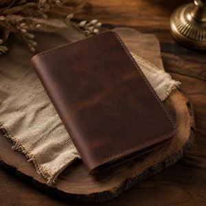 Professional Genuine Leather Passport Holder RFID Travel <b>Wallet</b> <b>Document</b> Organizer Card Slots Custom Logo in reasonable price - Product Image 5