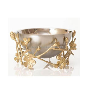 Cuencos Decorativos de Latón Dorado de Primera Calidad, Ecológicos, Personalizados, Clásicos, Hechos a Mano, Elegantes, para Vajilla - Product Image 3