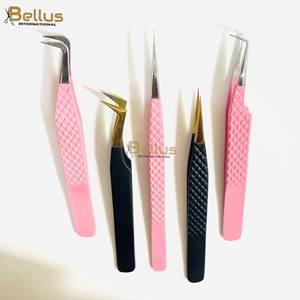 Pinzas Profesionales Bellus International de 45 y 90 Grados para Extensión de Pestañas y Cejas, Acero Inoxidable, Punta de Precisión Suave - Product Image 5