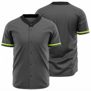 Custom gemaakte jeugd honkbal shirt met knoopsluiting, sublimatie team uniform, ademend, sneldrogend, sport shirt voor heren - Product Image 2