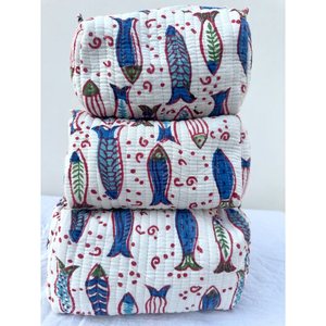 Bolsas de Aseo de Algodón Bohemio de Súper Calidad, Ligeras, Estampadas a Mano, para Viajes, Exteriores, Sala de Estar, Individuales - Product Image 3