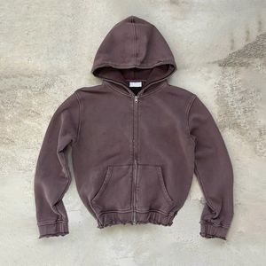 Sudadera con Capucha Extra Grande para Hombre, Color Sólido, Algodón French Terry, Estilo Casual, Corte Regular, Diseño con Bolsillos, Estilo Otoñal - Product Image 3