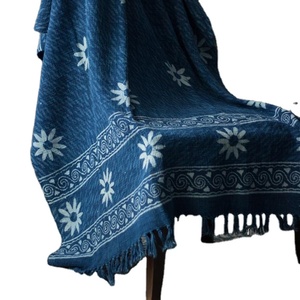 Manta de algodón de lujo con estampado de bloque de mano, para decoración del hogar, venta al por mayor, para sala de estar - Product Image 1