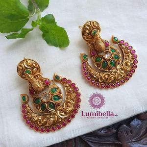 Fashion Chandelier Earrings Peacock Chandbalis - Product Image 2