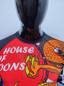เสื้อรัดกล้ามเนื้อแบบซับลิเมชั่นสำหรับ MMA BJJ ผลิตตามสั่ง (OEM) แขนยาว - Product Image 4