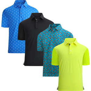 Logotipo Bordado Personalizado para Camisetas, 100% Poliéster Jersey, Manga Corta, Secado Rápido, Tallas Grandes, para Golf y Deportes, para Hombre - Product Image 2