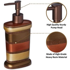 Ensemble d'accessoires de salle de bain de luxe Contempo 4 pièces : distributeur de savon, gobelet, porte-brosse à dents et porte-savon - Product Image 2