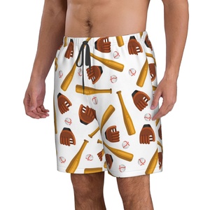 Shorts de baseball personnalisés pour hommes avec sublimation prix bon marché vente en gros Shorts de sport avec LOGO brodé pour hommes - Product Image 2