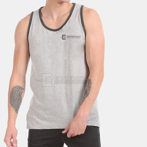 Camiseta sin Mangas de Algodón Premium para Hombre, Suave y Transpirable, para Gimnasio, Deportes, Running, Personalizable OEM ODM - Product Image 2