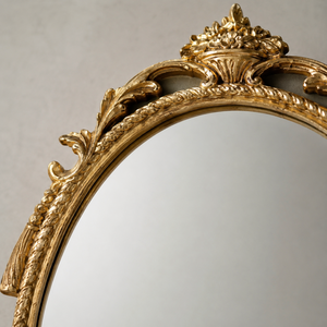 Antique <b>Gold</b> Oval Wall <b>Mirror</b> Ornate Baroque <b>Frame</b> Luxury Decorative <b>Mirror</b> for Living Room Hotel Salon Home Decor Gift - Product Image 3