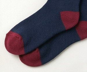 Calcetines de Mujer, Color Azul Marino y Rojo, Tejidos, Transpirables, para Uso Diario, Otoño, Longitud Estándar - Product Image 4