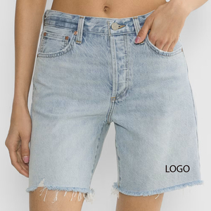 Shorts de Mezclilla para Mujer de Alto Rendimiento, Textura Suave, Estructura Transpirable, Diseño de Cinturilla Ajustable, Tela Ligera y Duradera - Product Image 1
