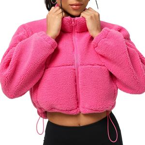 Veste de sport en polaire sherpa décontractée d'extérieur à manches longues épaisse et chaude d'hiver avec fermeture éclair personnalisée LOGO pour hommes et femmes - Product Image 5