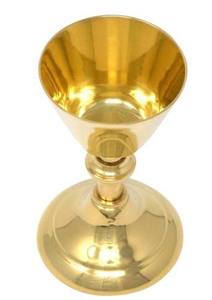 Cáliz, Patena y Ciborio de Latón Chapado en Oro de Alto Brillo, Juego de Artículos Religiosos Católicos para la Comunión, Vajilla para Bodas - Product Image 5