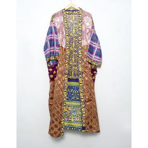 Kimono de Seda 100% Pura, Ligero, Estilo Vintage, Bata de Sari, Vestido Suave para Fiesta en la Playa, Kimono de Seda Hecho a Mano en India - Product Image 3