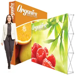 Promotion Portable Backdrop Custom Fabric Pop Up Booth Advertising Trade Show Display Stand Exhibition Wall Banner