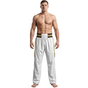 <b>White</b> Triple Band Waist Boxing <b>Trousers</b> Premium Athletic Fabric Comfortable Fightwear Professional Boxing <b>Trousers</b> - Product Image 1