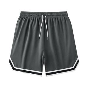 Shorts de basketball pour hommes à taille élastique, pour entraînement, fitness, sport, avec logo personnalisé, style athlétique, streetwear, décontracté, léger et unique. - Product Image 4