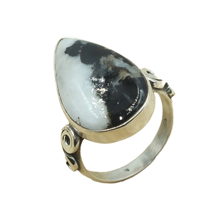 Natural Buffalo Turquoise <b>Ring</b> Handmade 925 Sterling Silver Teardrop Gemstone Vintage Boho <b>Statement</b> Jewelry Gift for Women Her - Product Image 1