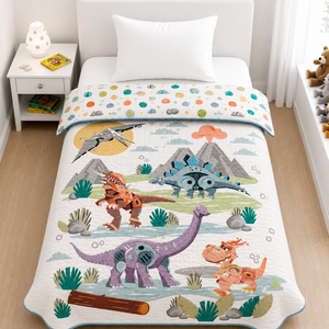 Edredón Reversible Premium para Niños, Juego de Ropa de Cama de Algodón Estampado Suave para Comodidad en Todas las Estaciones - Product Image 1