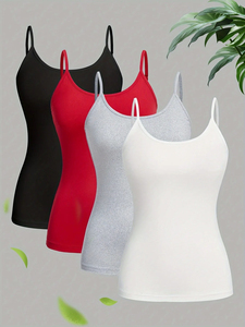2026 Arrival Solid Color 100% Cotton Casual Summer <b>Crop</b> Tank <b>Top</b> Custom Logo Workout Women Hot Sale New Designs - Product Image 6