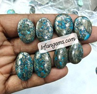 Lot de cabochons en turquoise iranienne 100 % naturelle de haute qualité et pyrite, prix de gros, pierres artisanales pour la fabrication de bijoux en turquoise iranienne
