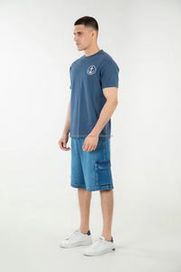 Camiseta de Verano 2026 OEM, Azul Marino, Corte Regular, Cómoda, con Estampado Digital, Tejido de Algodón Ecológico y Transpirable - Product Image 4