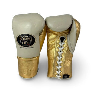 ไม่มีมวยไม่มีชีวิต ถุงมือ MMA หนังแท้คุณภาพสูงสไตล์เม็กซิกัน ปิดแบบผูกเชือก สำหรับผู้ใหญ่ กันลื่น ปรับข้อมือได้ - Product Image 1