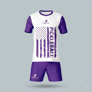 Fashion Sport Pickleball Uniform Short Sleeve <b>Pickle</b> Ball Casual Team Uniforms Moisture Wicking Athletic Fit Breathable - Product Image 3