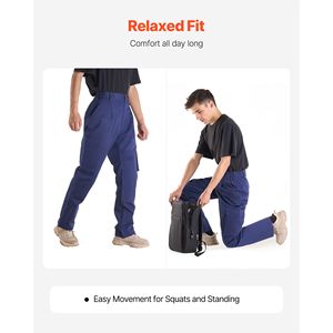 Pantaloni da Lavoro Ignifughi da Uomo 9 oz 100% Cotone, Multitasche, Taglia XL, Vita Elastica, Rinforzati Antistrappo STI - Product Image 3