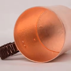 Minimalist Copper Mug With Black Handle Vintage Style Drinkware Pure Copper Material Minimalist Design For <b>Beer</b> Tea Coffee - Product Image 1