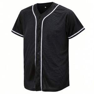 Men's Baseball Jersey Short Sleeve V-Neck Custom Name number and Logo Soft Comfortable Sports Wear for Baseball Jersey - Product Image 6