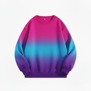 Sudadera Degradada para Hombre, Cuello Redondo, Estilo Casual, Manga Larga, Ropa Urbana, Moda para Uso Diario - Product Image 3