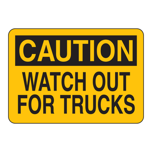 Panneau de signalisation de sécurité ABS pour intérieur/extérieur : Attention aux camions - Product Image 3