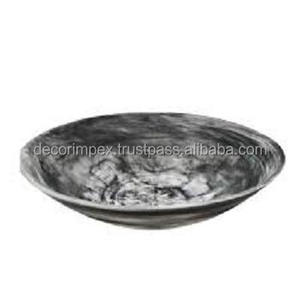 Bol à salade en résine fait à la main écologique nouveauté pour la maison hôtel restaurant bar avec marbre décor à la maison - Product Image 2
